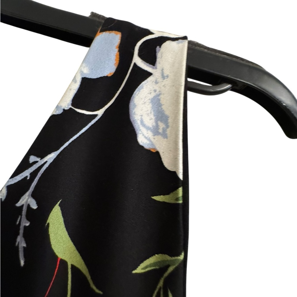 Eva Rose Black Floral V-Neck Fit & Flare 100% Cotton Retro Garden Party dress - Picture 15 of 15